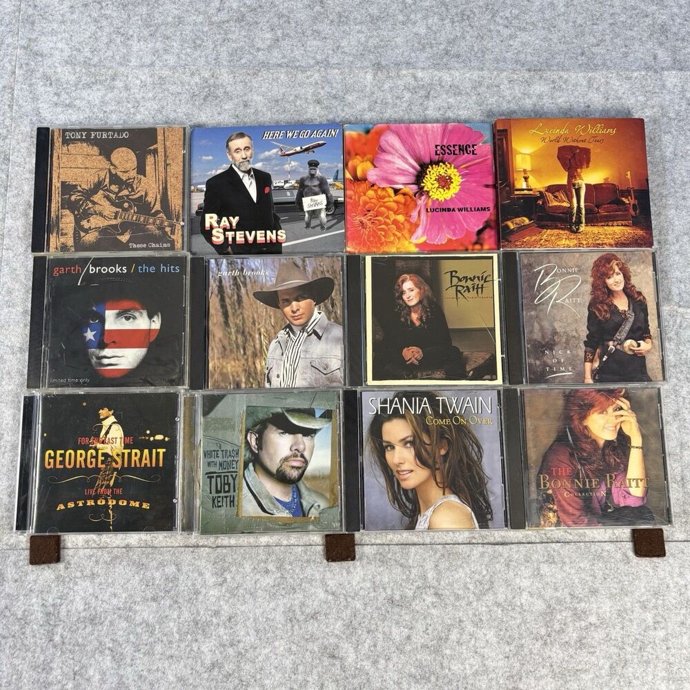Country Music Album CD Lot Of 13 - Brooks Strait Keith Raitt Williams Stevens
